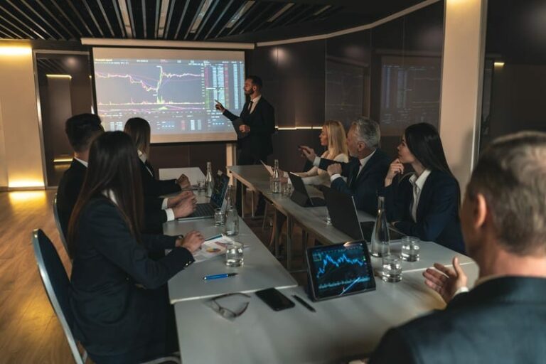 Business presentation in a corporate meeting room for AI ethics committee sign-off and review cadence.